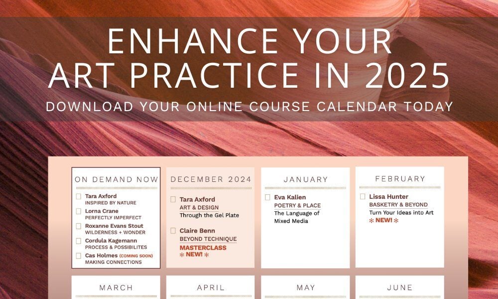 2025 Fibre Arts Take Two Course Calendar