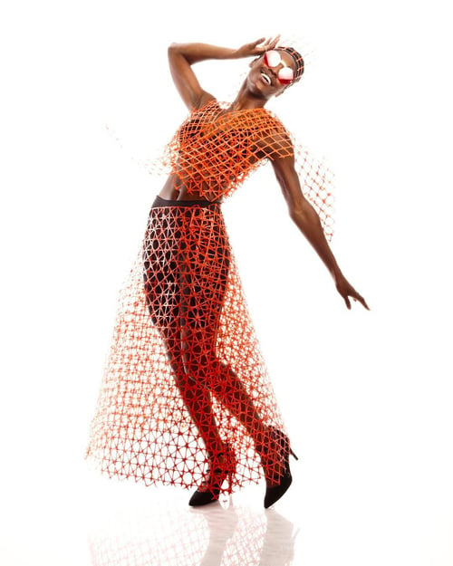 Deborah Cater wearable art - safety fencing