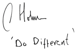 C Holmes Do Different hand written