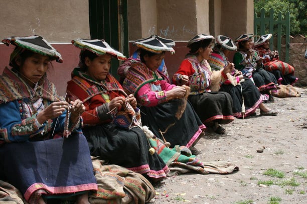 Andean mountain weaving community