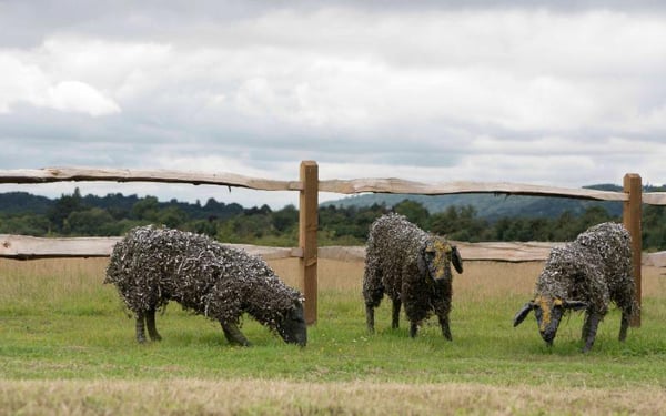 Joyce Playle, steel waste, Potter’s Farm - In Claire Benn article Art vs Craft