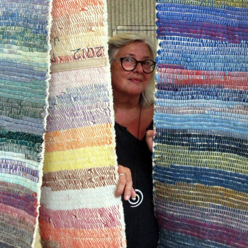 Judith E. Martin and her quilt artwork