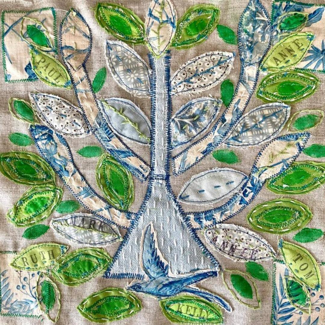 Anne Kelly textile artwork with stitch